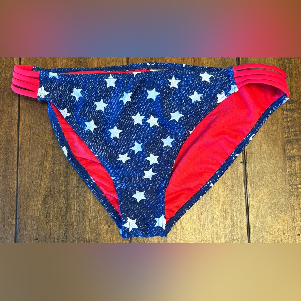 NWOT - SO Red and Blue Bikini Bottom